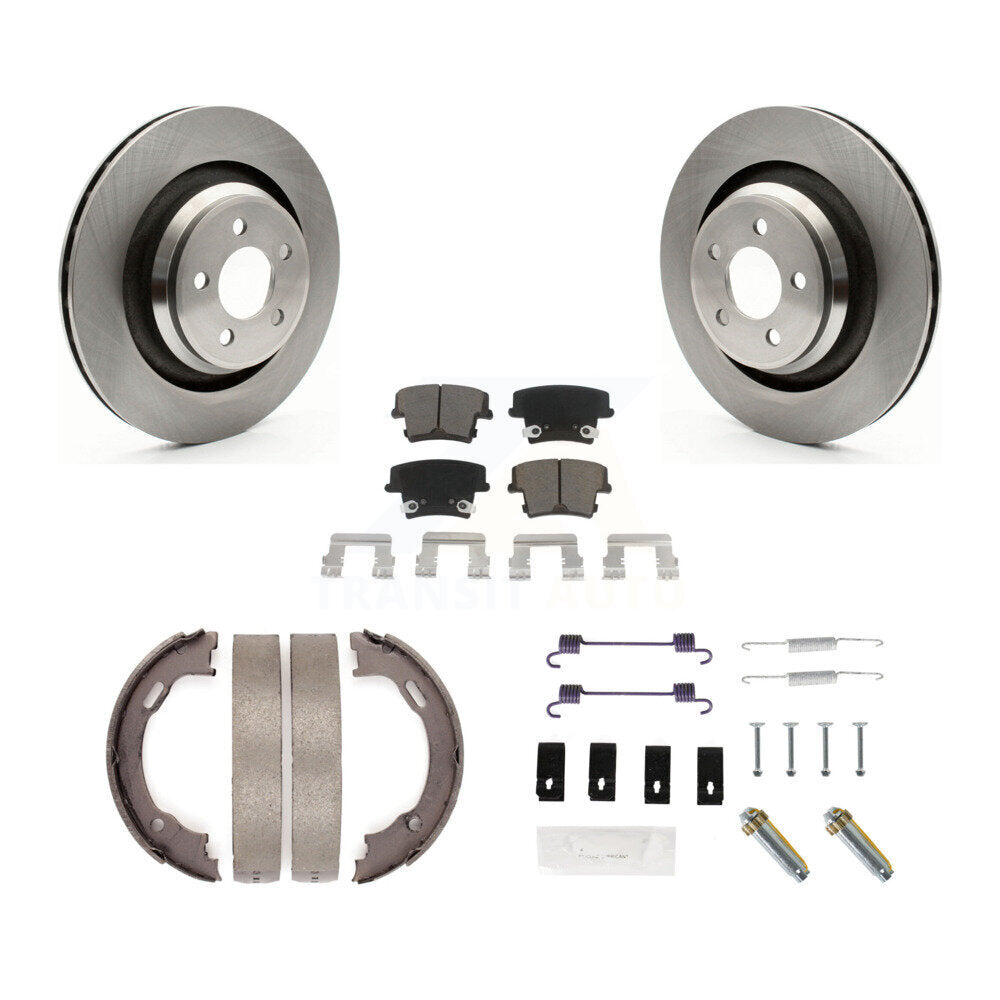 Kit de quincaillerie pour chaussures de frein de stationnement, Rotors à disque arrière, plaquettes en céramique, pour Dodge Charge