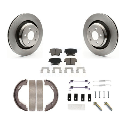 Kit de quincaillerie pour chaussures de frein de stationnement, Rotors à disque arrière, plaquettes en céramique, pour Dodge Charge
