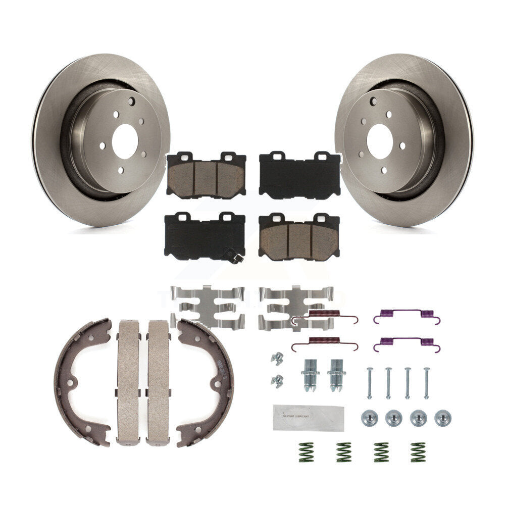 Rotors de disque arrière, patins en céramique, chaussures de stationnement et Kit de matériel pour INFINITI Q50 M37