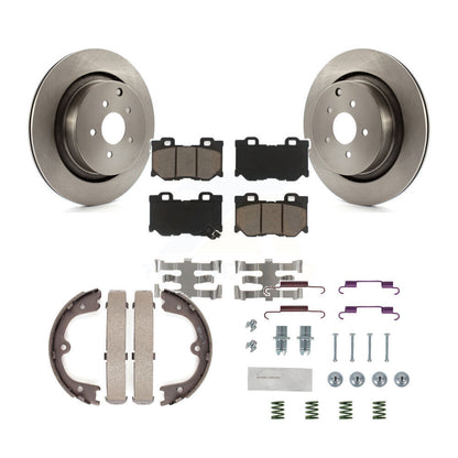 Rotors de disque arrière, patins en céramique, chaussures de stationnement et Kit de matériel pour INFINITI Q50 M37