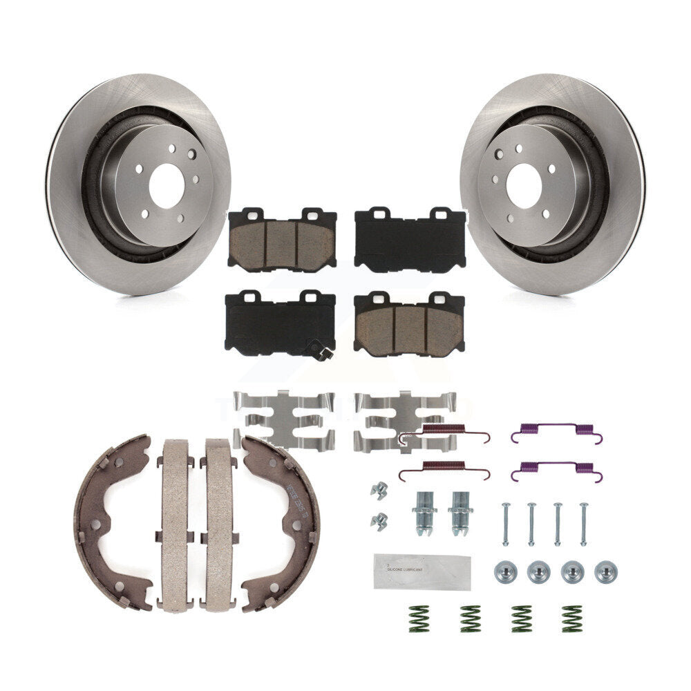 Kit de quincaillerie pour chaussures de stationnement, Rotors à disque arrière, tampons en céramique, pour INFINITI G37 Nissa