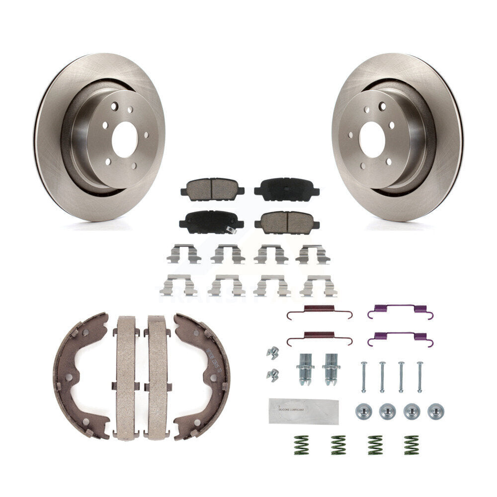 Rotors de disque arrière, patins en céramique, chaussures de stationnement et Kit de matériel pour INFINITI G35 Q60