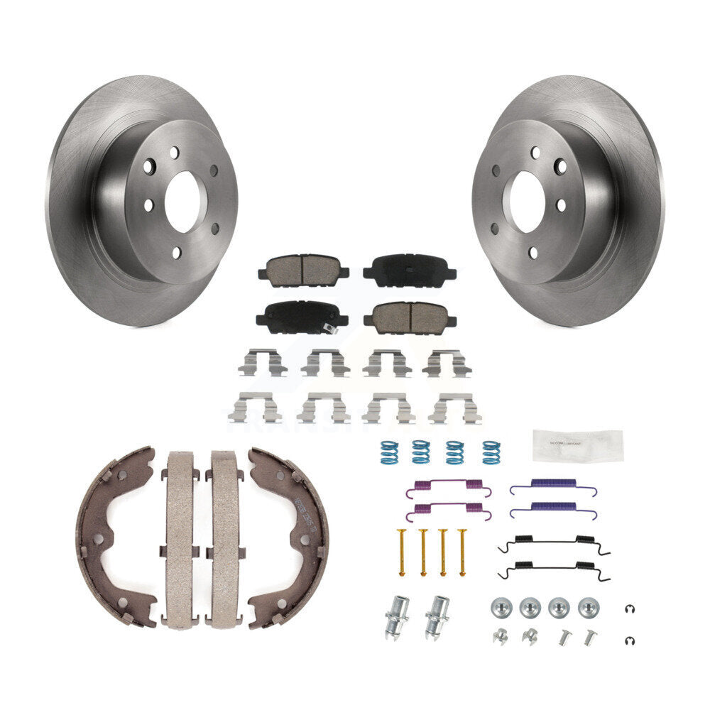 Kit de quincaillerie pour chaussures de frein de stationnement, Rotors à disque arrière, plaquettes en céramique, pour Nissan Altim