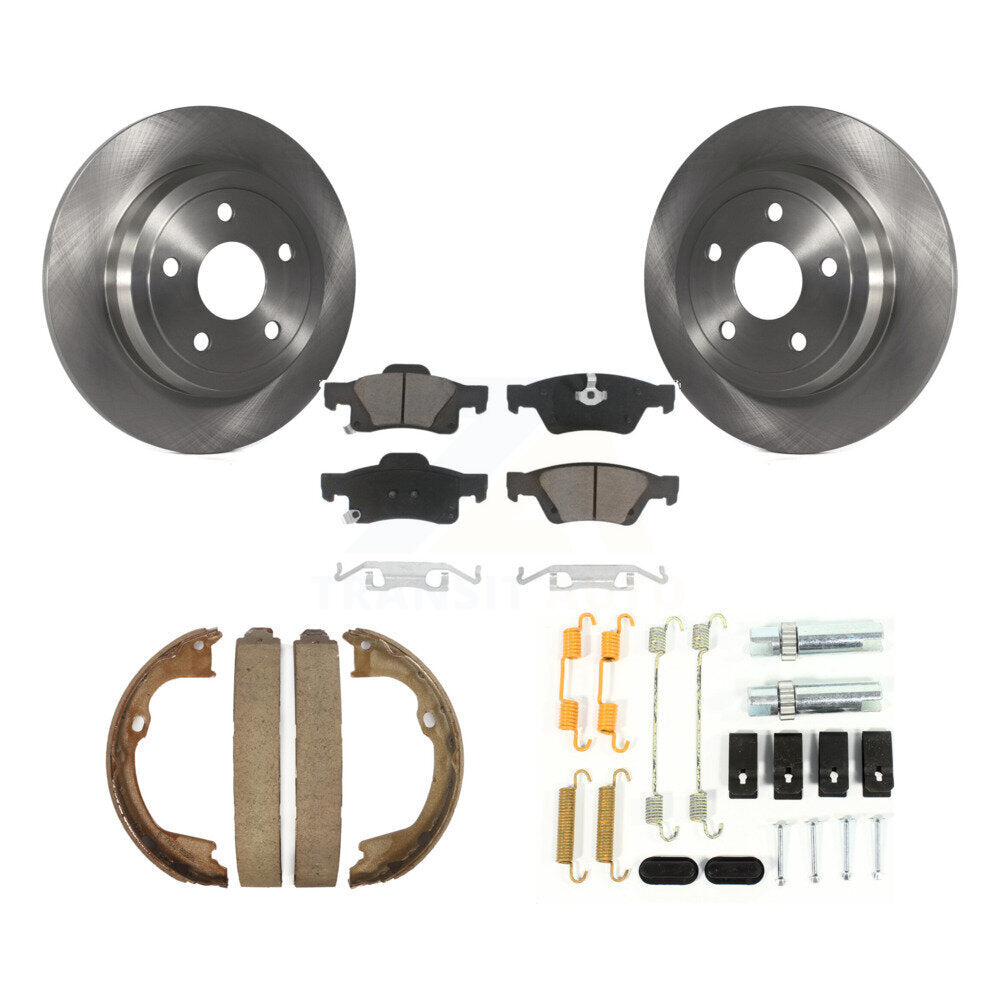 Kit de quincaillerie pour chaussures de stationnement, Rotors à disque arrière, tampons en céramique, pour Dodge Durango Jeep