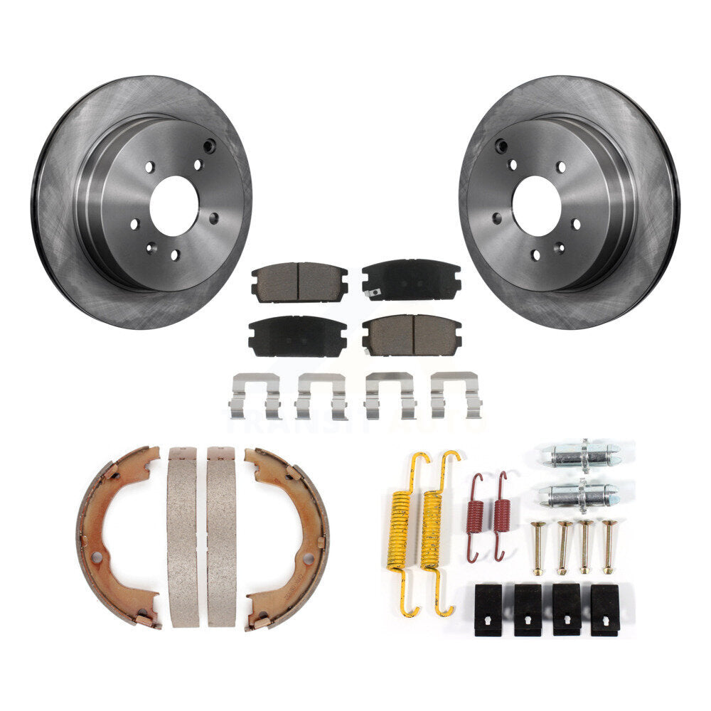 Kit de chaussures de stationnement et de matériel de stationnement, Rotors à disque arrière, coussinets en céramique pour Chevrolet Equino