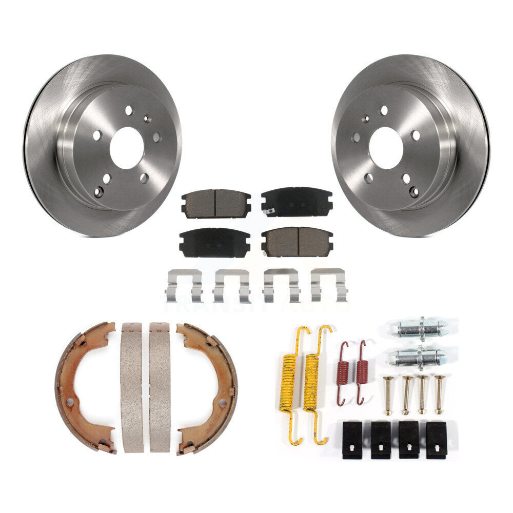 Kit de chaussures de stationnement et de matériel de stationnement, Rotors à disque arrière, coussinets en céramique pour Chevrolet Equino