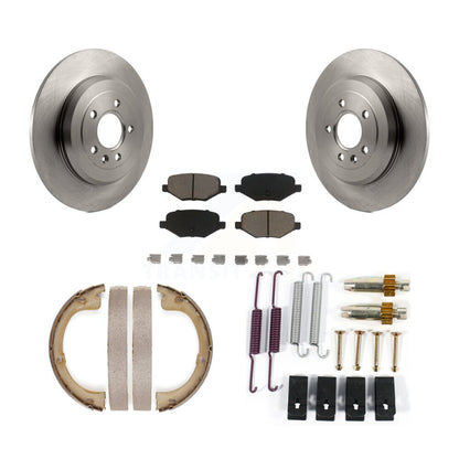 Rotors à disque arrière, plaquettes en céramique, chaussures de frein de stationnement et Kit de matériel pour Lincoln MK