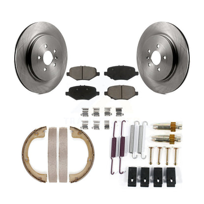 Rotors à disque arrière, plaquettes en céramique, chaussures de frein de stationnement et Kit de matériel pour Lincoln MK