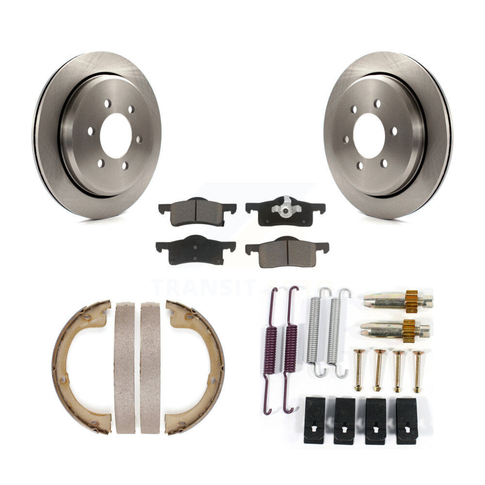 Rotors à disque arrière, patins en céramique, chaussures de stationnement et Kit de matériel pour Ford Expeditio