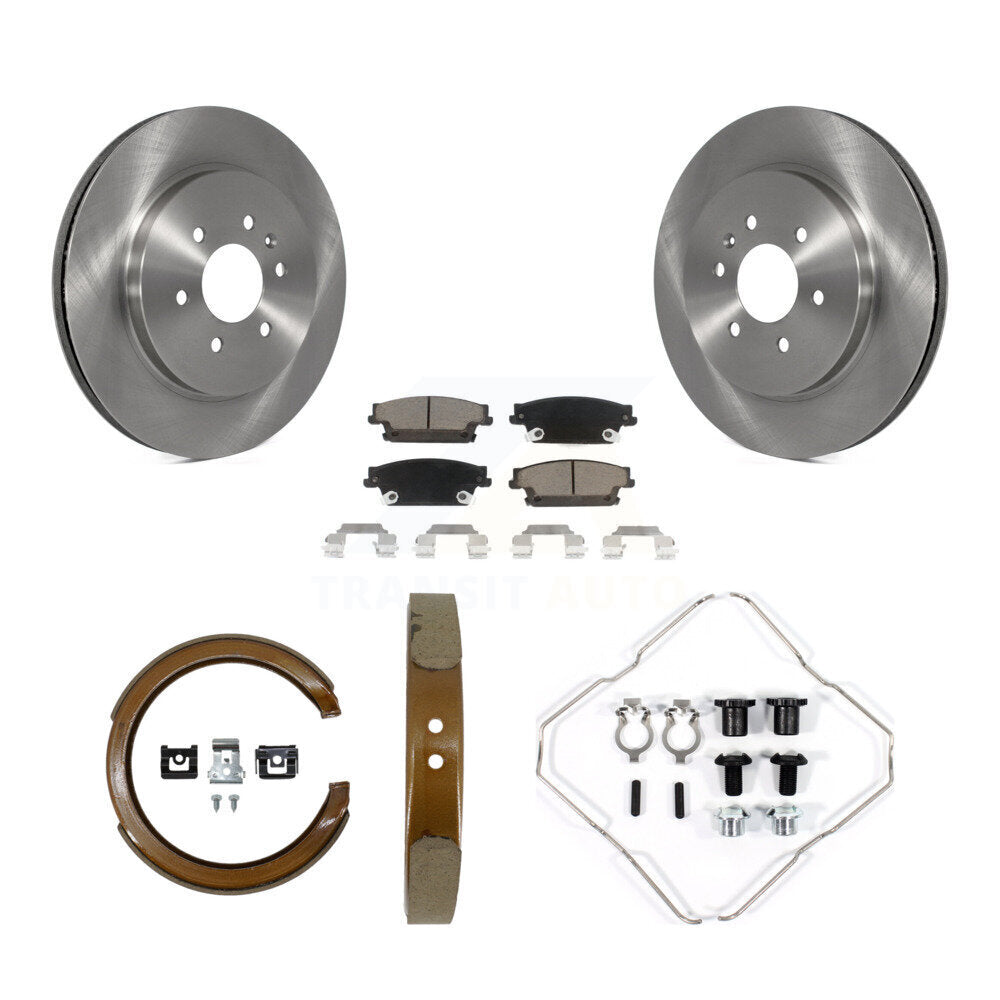 Kit de quincaillerie pour chaussures de frein de stationnement, Rotors à disque arrière, plaquettes en céramique, pour Cadillac SRX