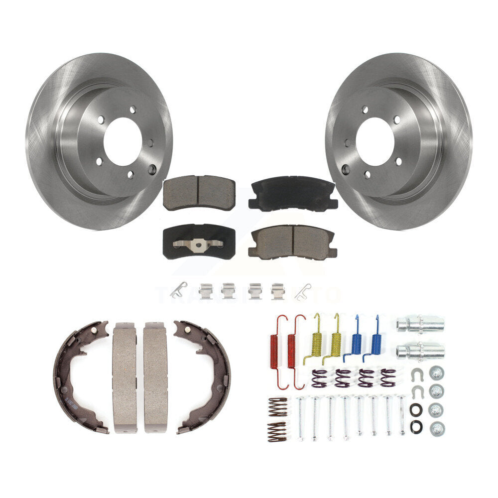 Kit de chaussures de stationnement et de matériel de stationnement, Rotors à disque arrière, tampons en céramique, pour Mitsubishi Lance