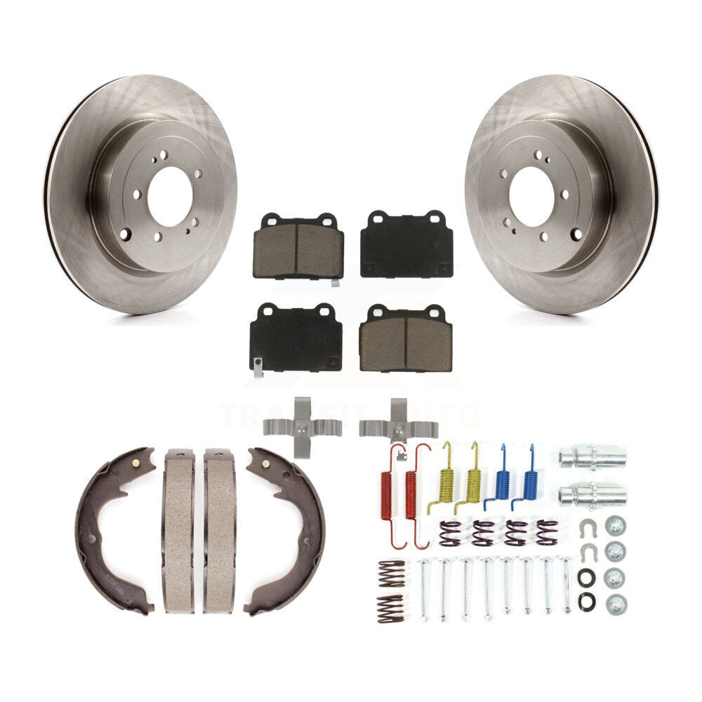 Kit de chaussures de stationnement et de matériel de stationnement, Rotors à disque arrière, tampons en céramique, pour Mitsubishi Lance