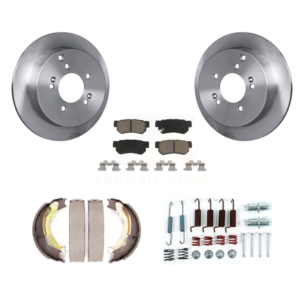 Kit de chaussures de stationnement et de matériel de stationnement, Rotors à disque arrière, plaquettes en céramique, pour Hyundai Santa Fe