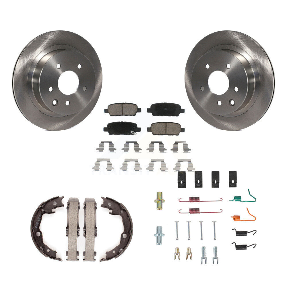 Kit de chaussures de stationnement et de matériel de stationnement, Rotors à disque arrière, plaquettes en céramique, pour Nissan Rogue LEA