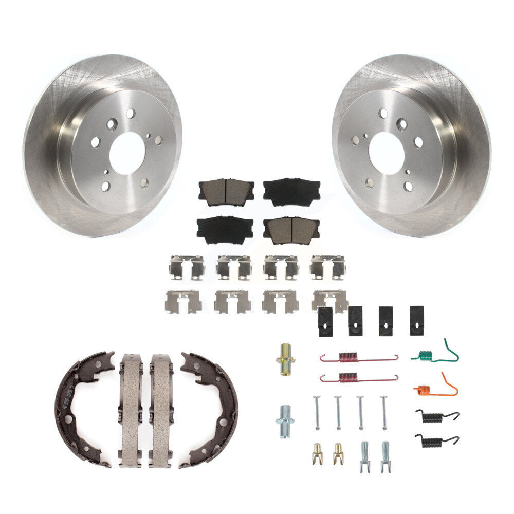 Kit de quincaillerie pour chaussures de frein de stationnement, Rotors à disque arrière, plaquettes en céramique, pour Toyota Camry