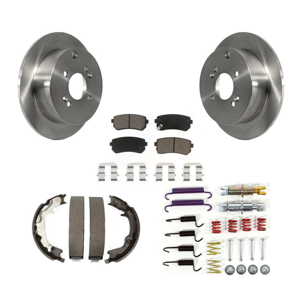 Kit de quincaillerie pour chaussures de stationnement, Rotors à disque arrière, tampons en céramique, pour Hyundai Accent Kia