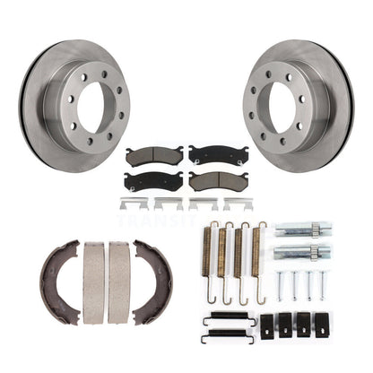 Kit de chaussures de stationnement et de quincaillerie pour disques arrière, Rotors en céramique, pour GMC Sierra 350
