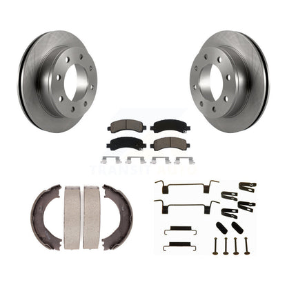 Kit de chaussures de stationnement et de matériel de stationnement, Rotors à disque arrière, tampons en céramique, pour Chevrolet Express