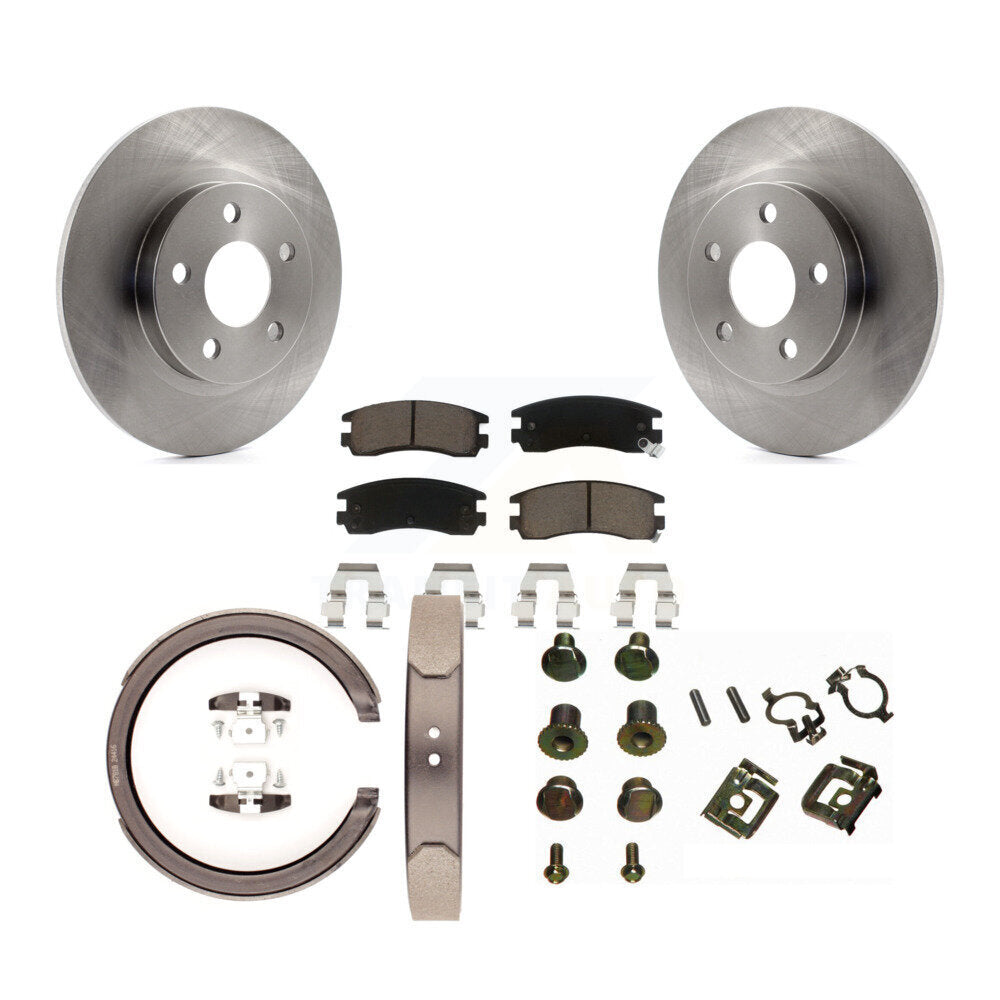 Kit de chaussures de stationnement et de matériel de stationnement, Rotors à disque arrière, coussinets en céramique pour Cadillac DeVille