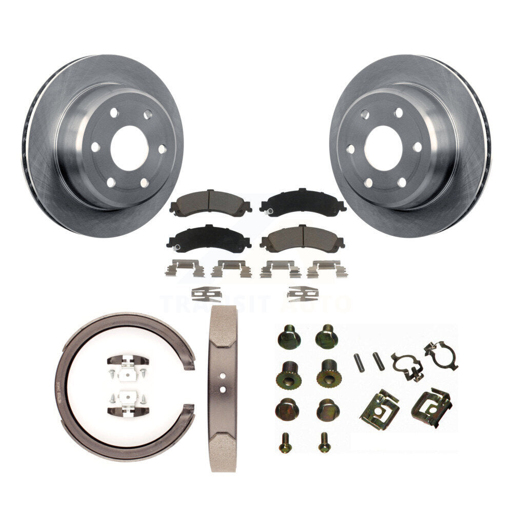 Kit de quincaillerie pour chaussures de stationnement, Rotors à disque arrière, tampons en céramique, pour Chevrolet Silverad