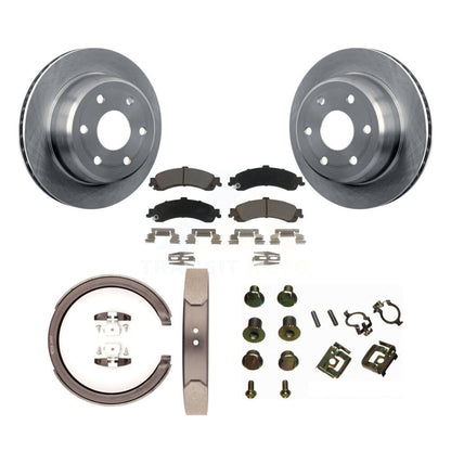 Kit de quincaillerie pour chaussures de stationnement, Rotors à disque arrière, tampons en céramique, pour Chevrolet Silverad