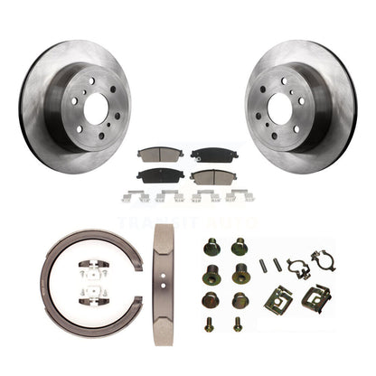 Kit de quincaillerie pour chaussures de stationnement, Rotors à disque arrière, tampons en céramique, pour Chevrolet Silverad
