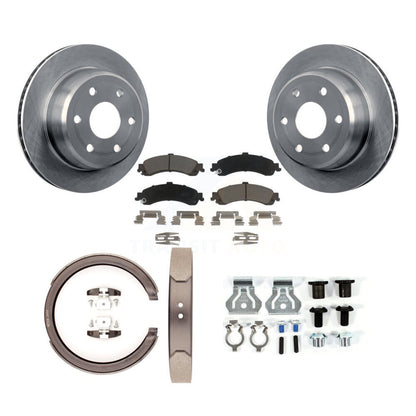 Rotors de disque arrière, coussinets en céramique, chaussures de stationnement et Kit de matériel pour GMC Yukon XL 150