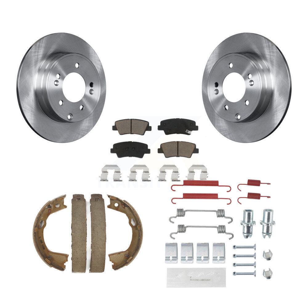 Kit de quincaillerie pour chaussures de stationnement, Rotors à disque arrière, tampons en céramique, pour Hyundai Sonata Kia