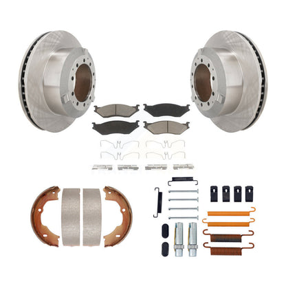 Kit de chaussures de stationnement et de quincaillerie pour disques arrière, Rotors en céramique, pour Ford F-450 Super