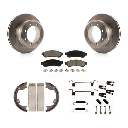 Kit de chaussures de stationnement et de matériel de stationnement, Rotors à disque arrière, tampons en céramique, pour Ford F-350 Super