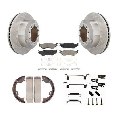Kit de quincaillerie pour chaussures de stationnement, Rotors à disque arrière, tampons en céramique, pour Ford F-450 Super I