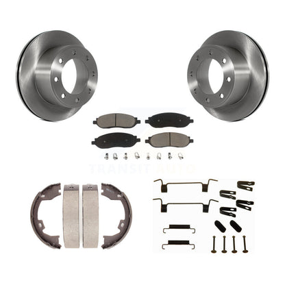 Kit de chaussures de stationnement et de matériel de stationnement, Rotors à disque arrière, tampons en céramique, pour Ford F-350 Super