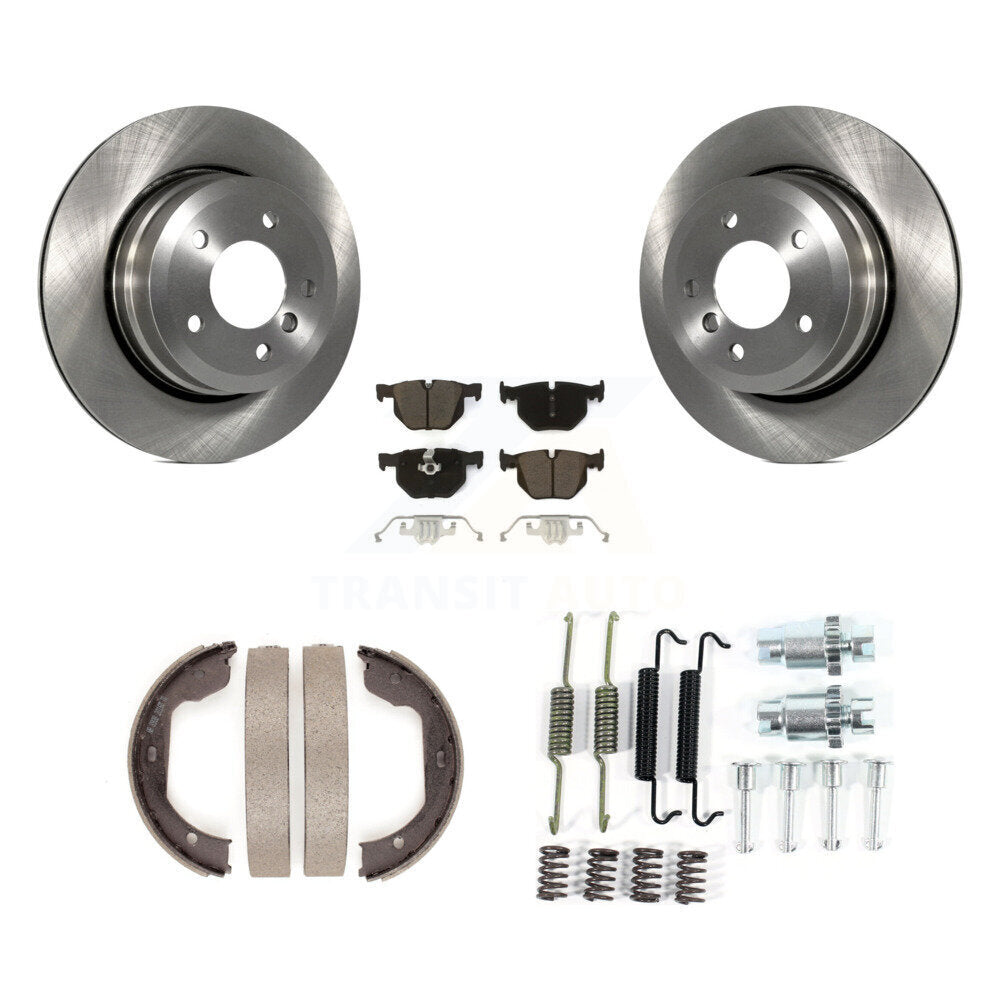 Kit de quincaillerie pour chaussures de stationnement, Rotors à disque arrière, tampons en céramique, pour BMW 530xi 528i 535