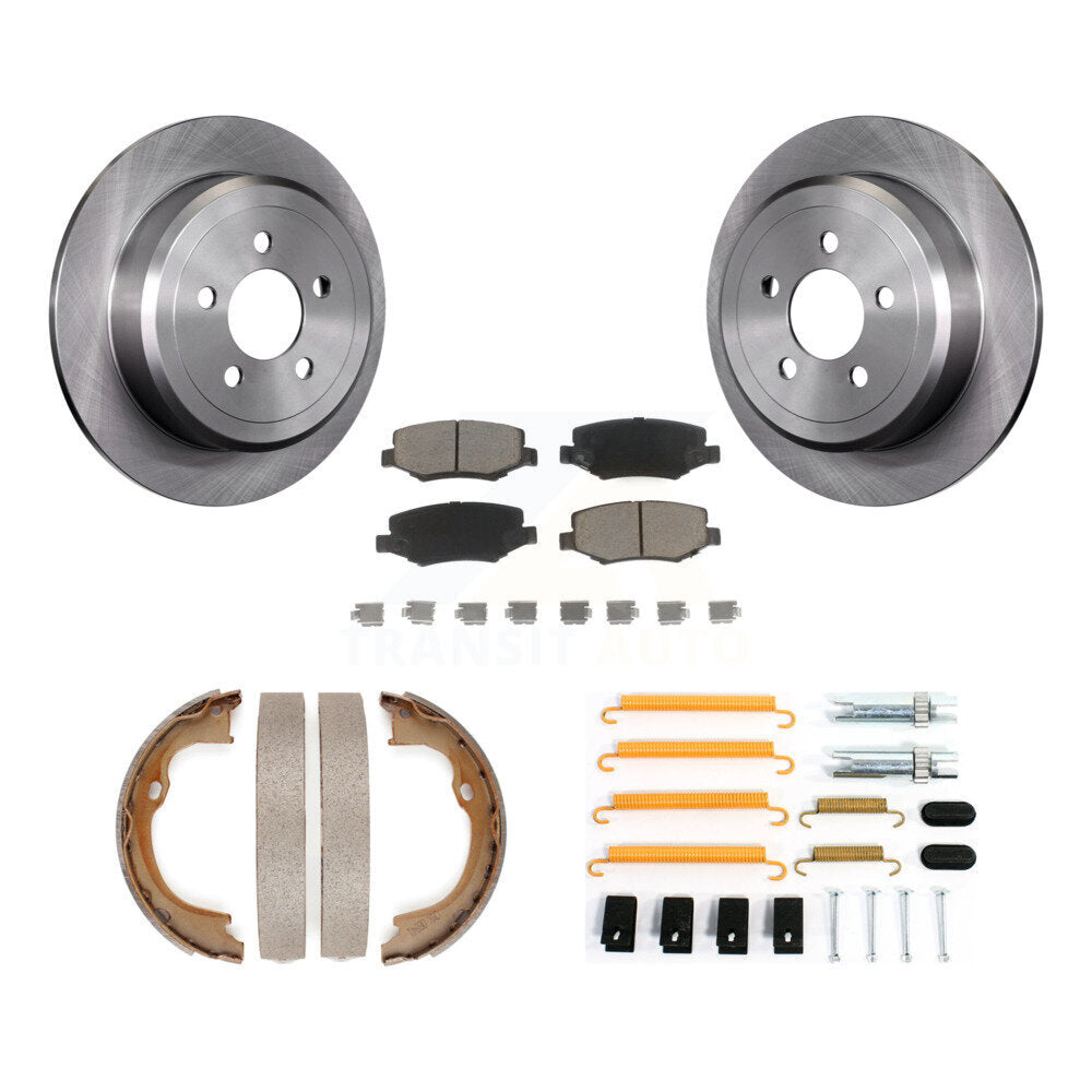 Kit de quincaillerie pour chaussures de stationnement, Rotors à disque arrière, tampons en céramique, pour Jeep Liberty Dodge