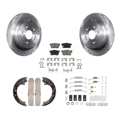 Rotors à disque arrière, plaquettes en céramique, chaussures de frein de stationnement et Kit de matériel pour Acura RD
