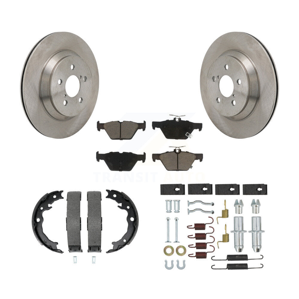 Rotors de disque arrière, coussinets en céramique, chaussures de stationnement et Kit de matériel pour Subaru Crosstrek