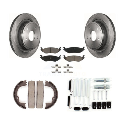 Rotors de disque arrière, patins en céramique, chaussures de stationnement et Kit de matériel pour Ram 1500 Classic