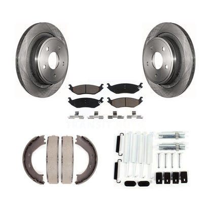 Rotors de disque arrière, coussinets en céramique, chaussures de stationnement et Kit de matériel pour Dodge Ram 1500
