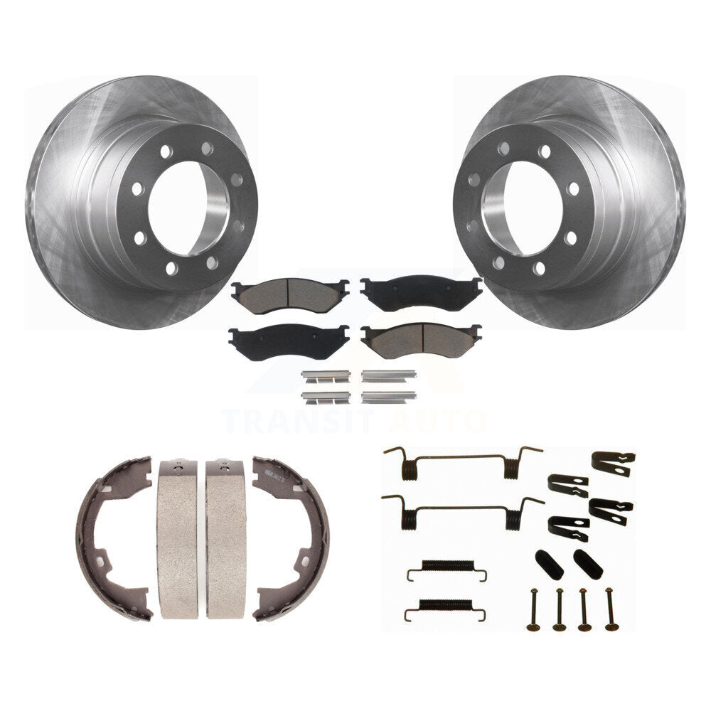 Kit de quincaillerie pour chaussures de stationnement, Rotors à disque arrière, tampons en céramique, pour Dodge Ram 1500 350