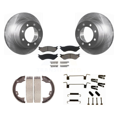 Kit de quincaillerie pour chaussures de stationnement, Rotors à disque arrière, tampons en céramique, pour Dodge Ram 1500 350