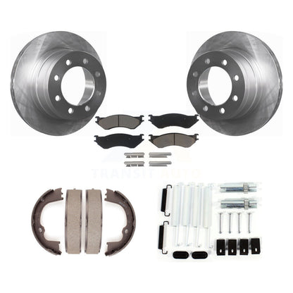 Rotors de disque arrière, coussinets en céramique, chaussures de stationnement et Kit de matériel pour Dodge Ram 1500