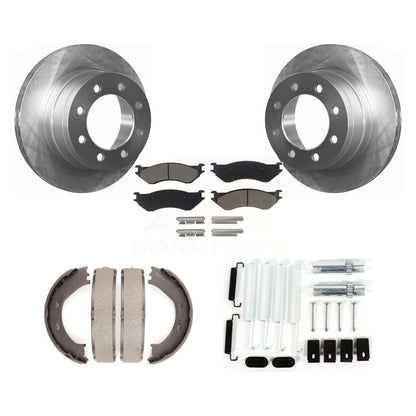 Rotors de disque arrière, coussinets en céramique, chaussures de stationnement et Kit de matériel pour Dodge Ram 1500