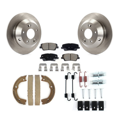 Kit de chaussures de stationnement et de matériel de stationnement, Rotors à disque arrière, plaquettes en céramique, pour Hyundai Santa Fe