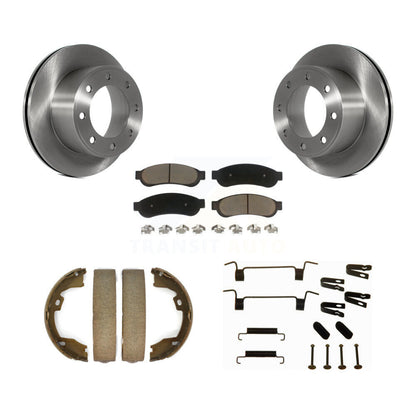 Kit de chaussures de stationnement et de matériel de stationnement, Rotors à disque arrière, tampons en céramique, pour Ford F-350 Super