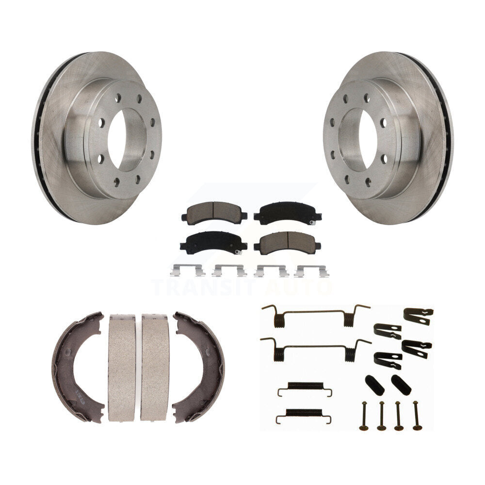 Kit de chaussures de stationnement et de matériel de stationnement, Rotors à disque arrière, tampons en céramique, pour Chevrolet Express