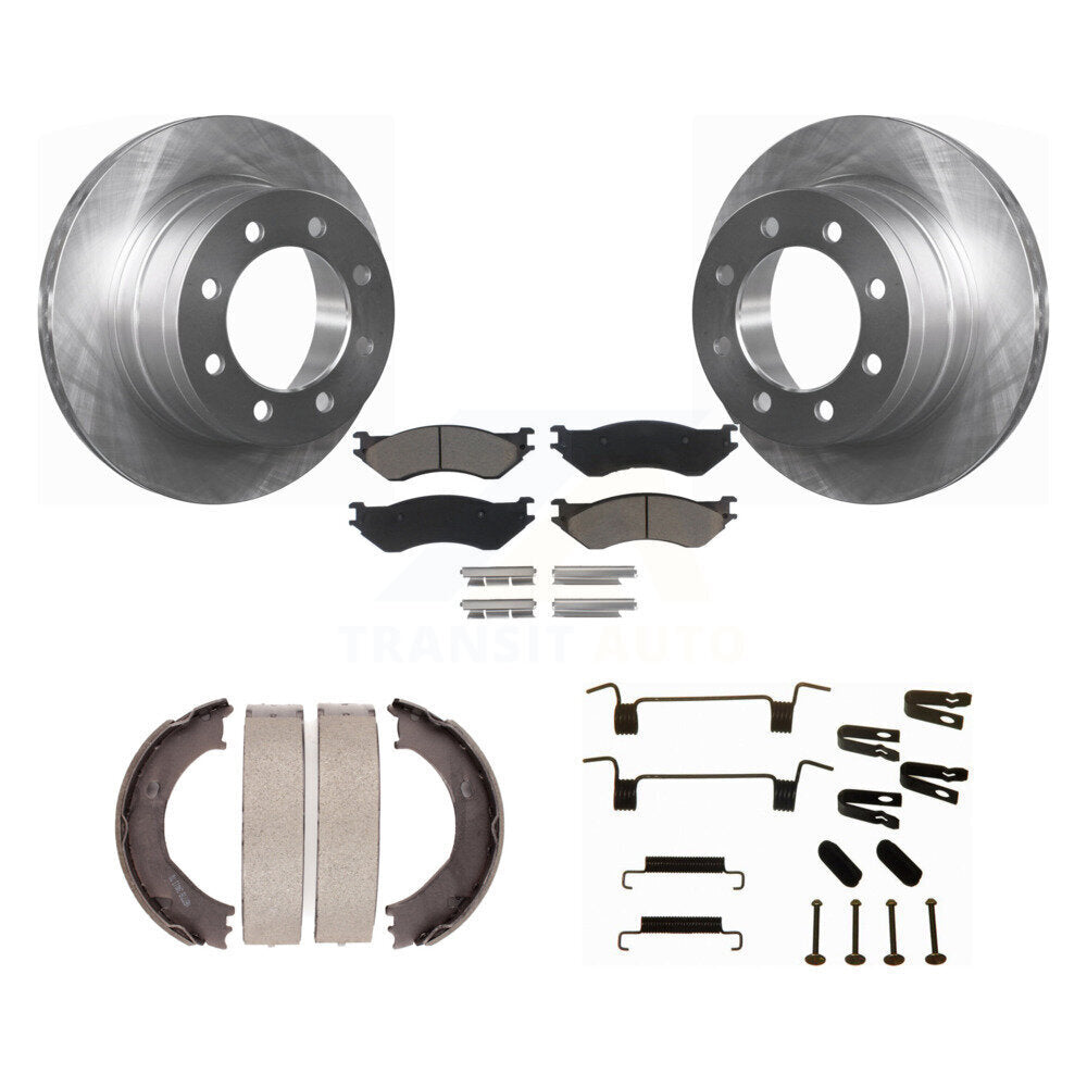 Kit de quincaillerie pour chaussures de stationnement, Rotors à disque arrière, tampons en céramique, pour Dodge Ram 2500 350