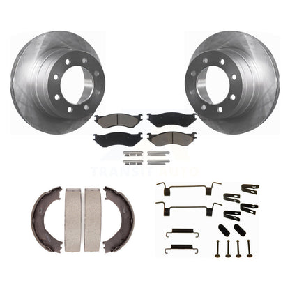 Kit de quincaillerie pour chaussures de stationnement, Rotors à disque arrière, tampons en céramique, pour Dodge Ram 2500 350