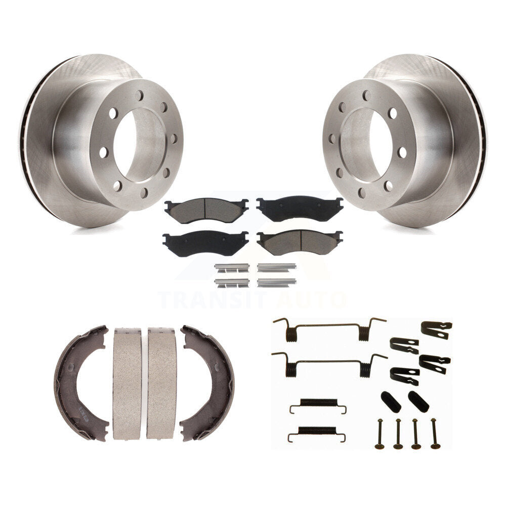 Kit de quincaillerie pour chaussures de stationnement, Rotors à disque arrière, tampons en céramique, pour Dodge Ram 2500 350