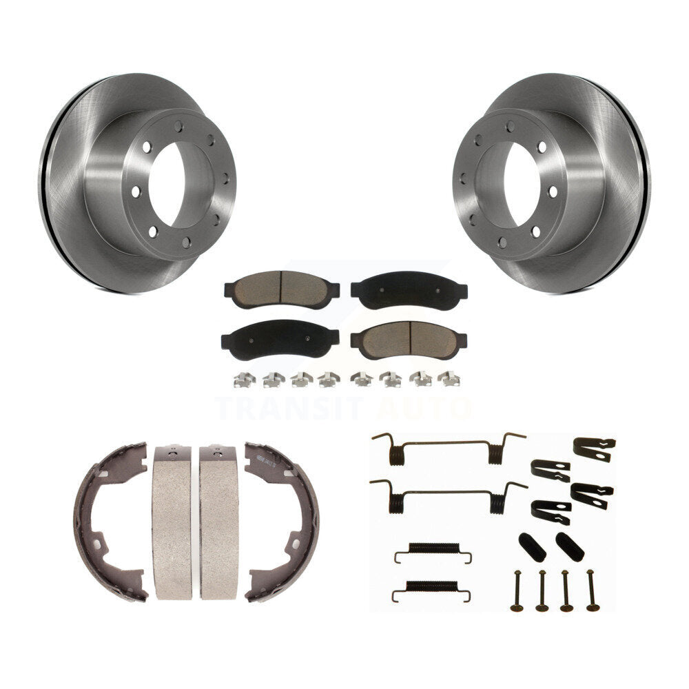 Kit de chaussures de stationnement et de quincaillerie pour disques arrière, Rotors en céramique, pour Ford F-250 Super