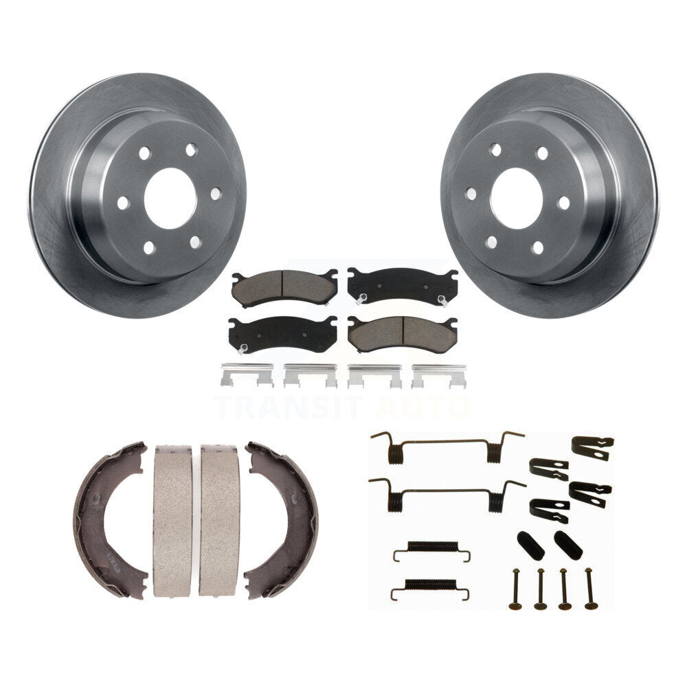 Kit de quincaillerie pour chaussures de stationnement, Rotors à disque arrière, tampons en céramique, pour Chevrolet Silverad